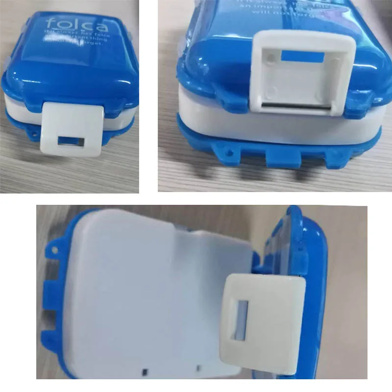 

4 pcs Mini Pill Box CaseThree Layer Medicine OrganizerTravel Pastillero Pill Cutter Foldable Pack Splitter Portable Compartment