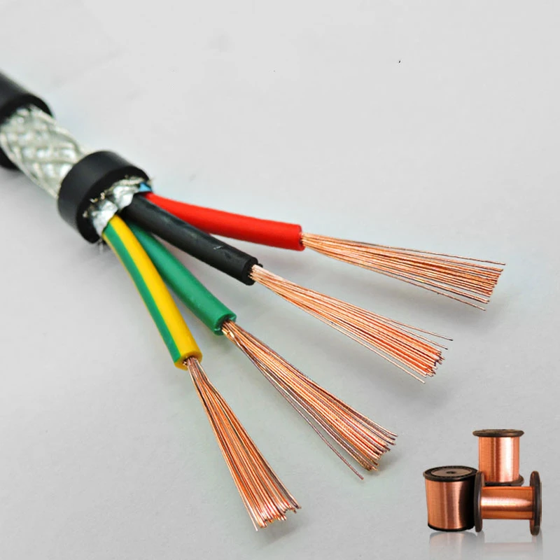 24AWG 6/7/8 жильный экранированный кабель 1 м чистой меди RVVP экранированный провод кабель управления UL2547 сигнала ВИР