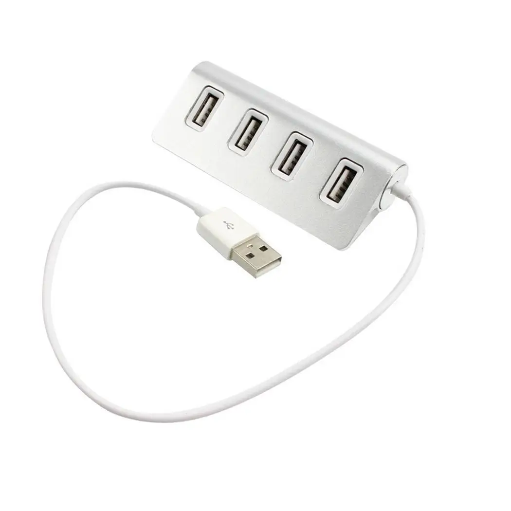 Алюминий сплав 4/7 Порты USB 2 0 концентратор 480 Мбит/с высокой серебро Скорость