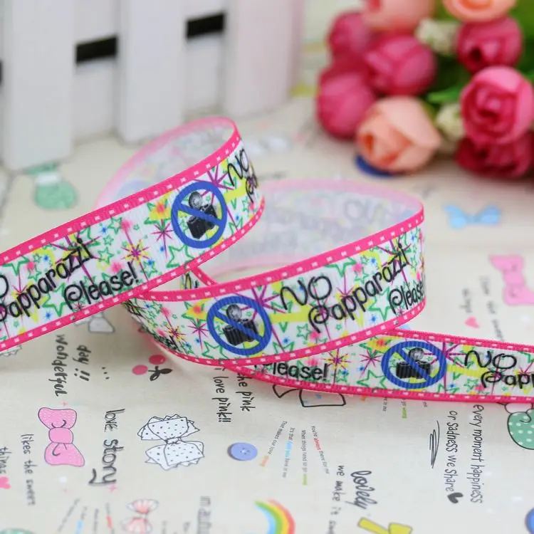 7/8'' Free shipping letter bullying wild printed grosgrain ribbon hairbow headwear party decoration diy wholesale OEM 22mm D383 | Дом и