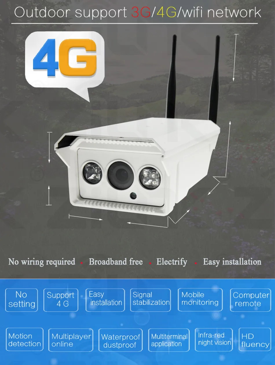 ZILNK 3g 4G SIM карта пуля уличная ip-камера 1.3MP 2.0MP HD P2P сеть Водонепроницаемая ИК ночного видения Onvif Поддержка 128 ГБ TF Карта