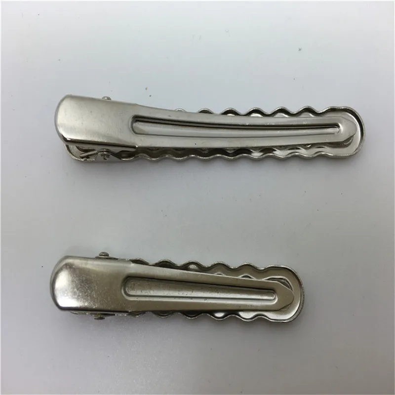150 шт. 6/8 см черный/серебряный цвет волна Утконос зажим квадратный DIY ювелирные