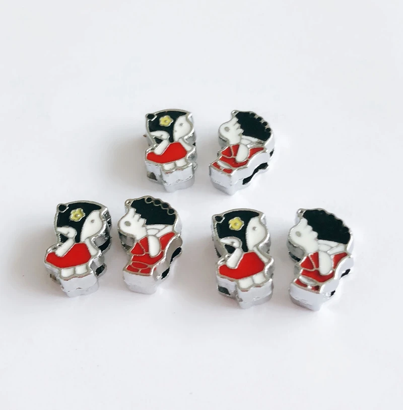 50 шт. DIY Аксессуары 8 мм эмаль для мальчиков и девочек слайды амулеты Бусины