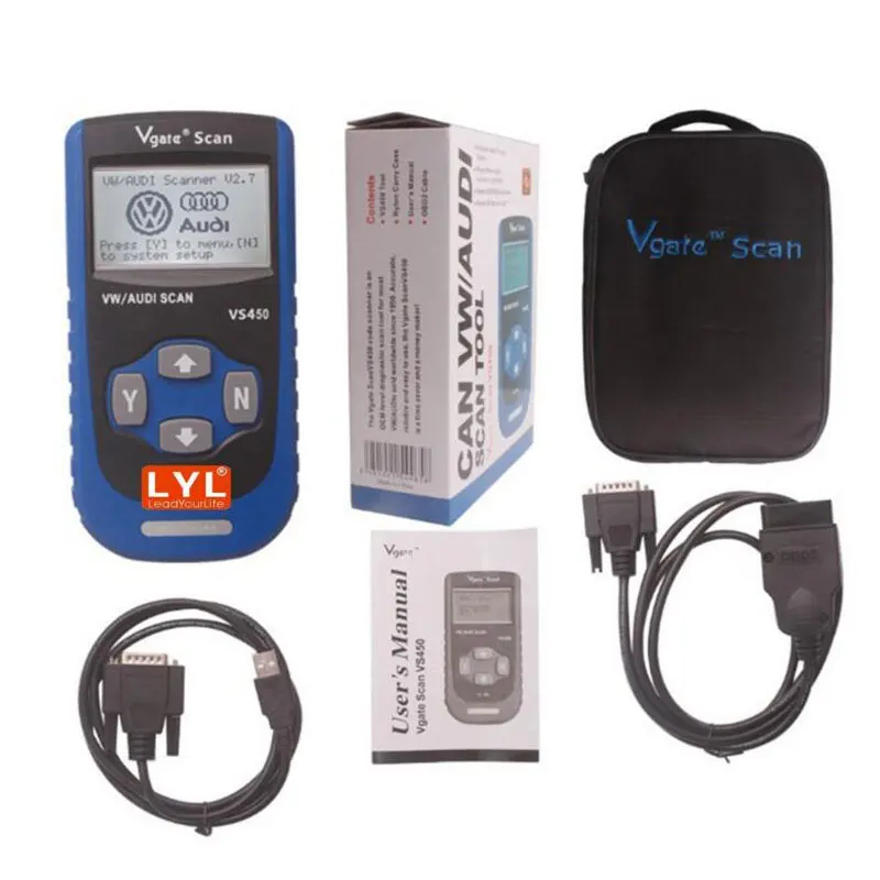 VS450 VAG Code Reader Диагностический Сканер Com Сброс Airbag ABS Для Audi VW |