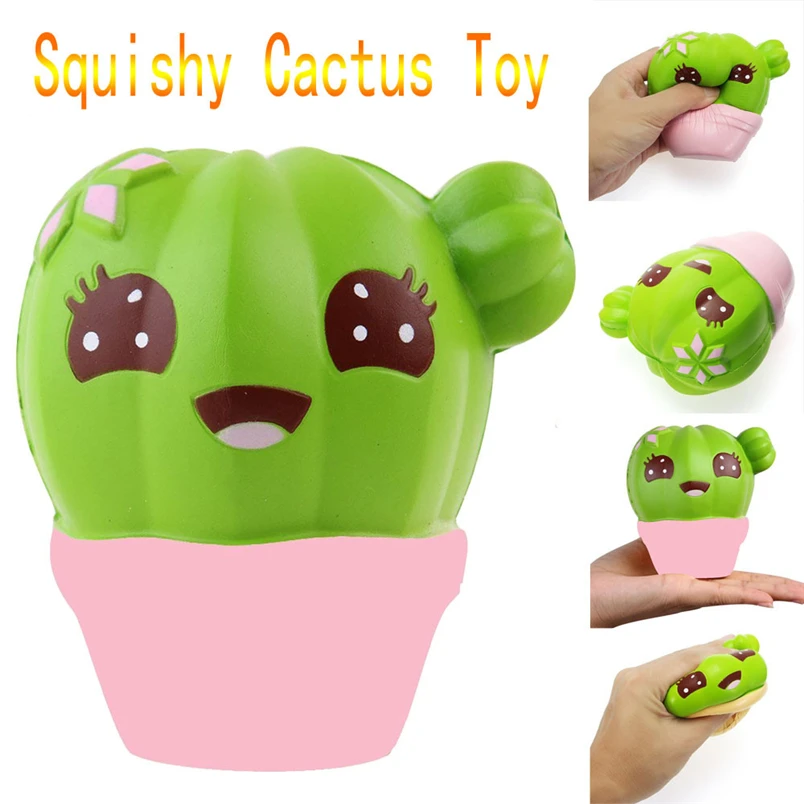 Hiinst anti stress 2017 Squishy Cactus Cream Squeeze Abreact Fun Joke Gift Rising Toys 1pc*R squeeze toy Drop | Игрушки и хобби