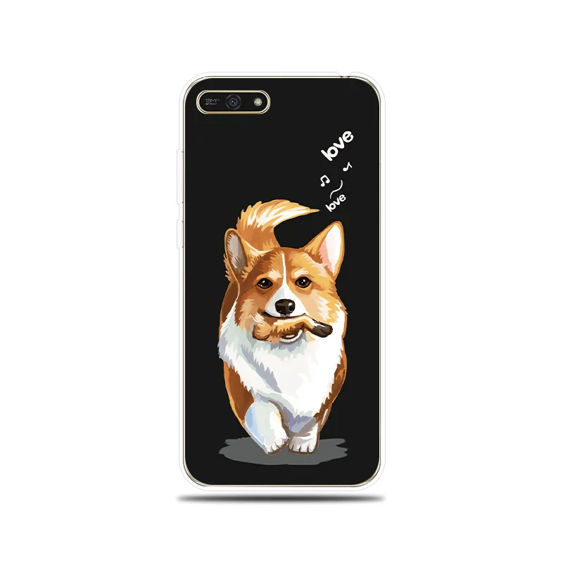 Милый силиконовый чехол с рисунком собаки для huawei Honor 5A 6X 7X 7A Pro 7C 7S 8C 8X мягкий 8 9 10