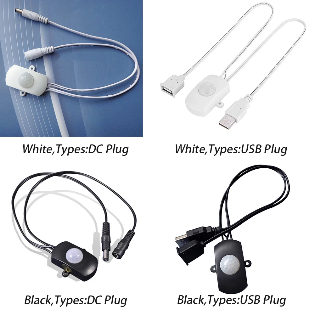 Шкаф детектор USB переключатель Инфракрасный датчик движения из PIR мини Интеллектуальный зондирующий светодиодный светильник шкаф Автоматизация регулируемая полоса