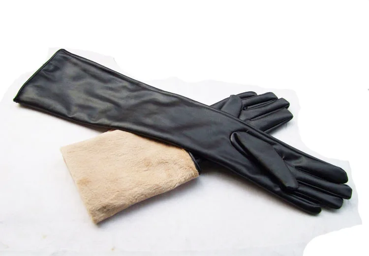 2016 зимние женские модные длинные перчатки теплые с мехом | Аксессуары для одежды