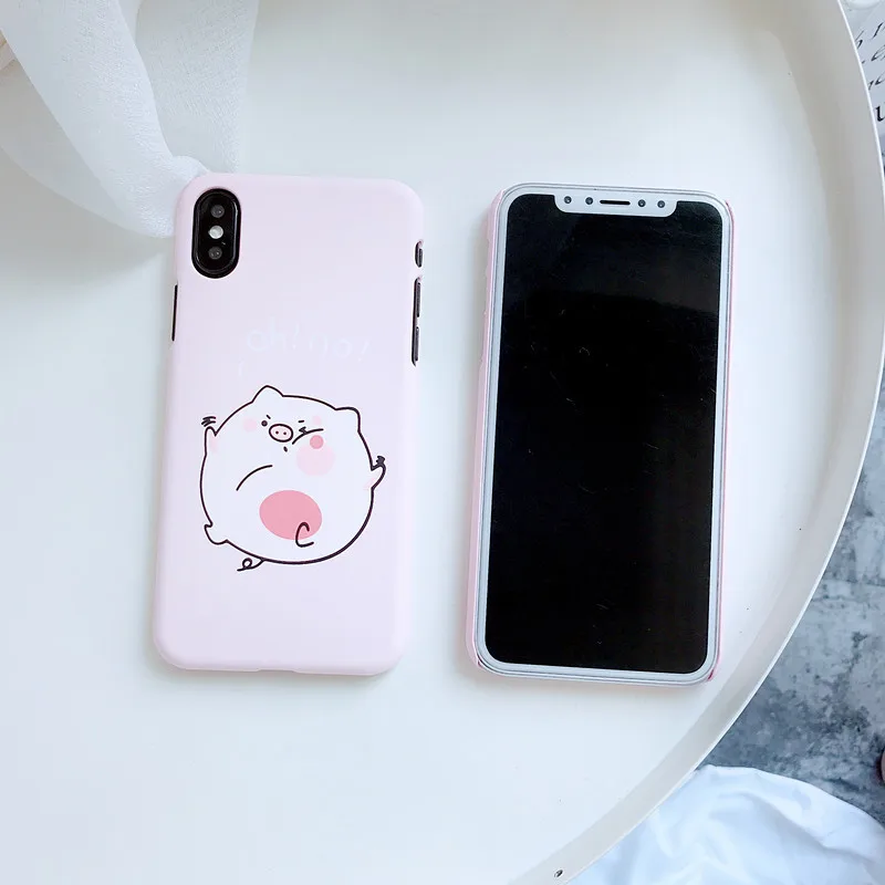 Круглый красивый поросенок Телефон чехол для iPhone 6 S Plus 7 8 X XR XSMAX милый животное