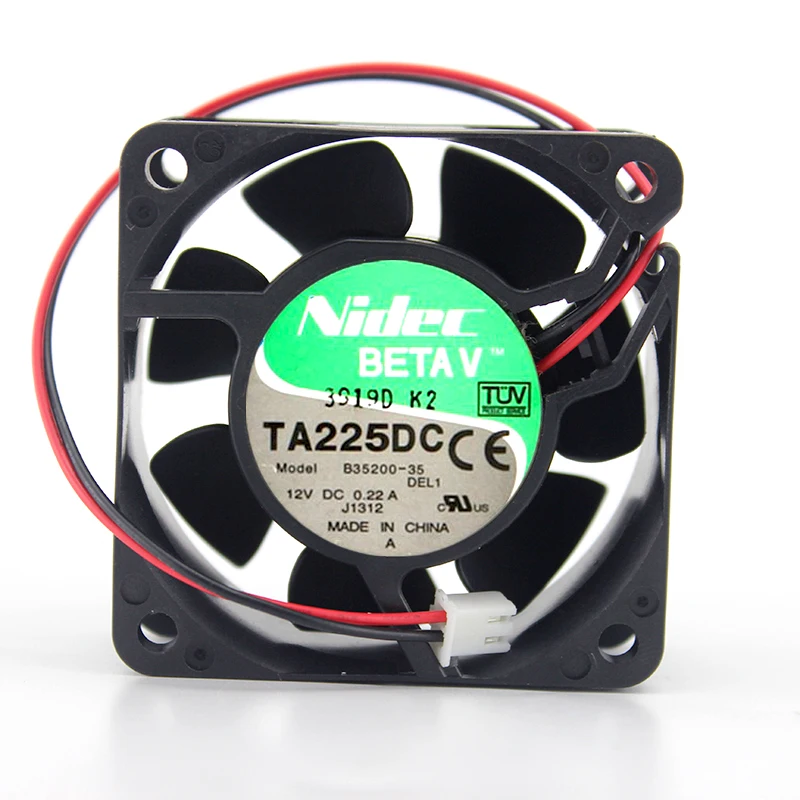 

Вентилятор охлаждения NIDEC 6025, постоянный ток 12 В, 0,22 А, 6 см, TA225DC B35200-35, 2 линии, ШИМ, контроль температуры