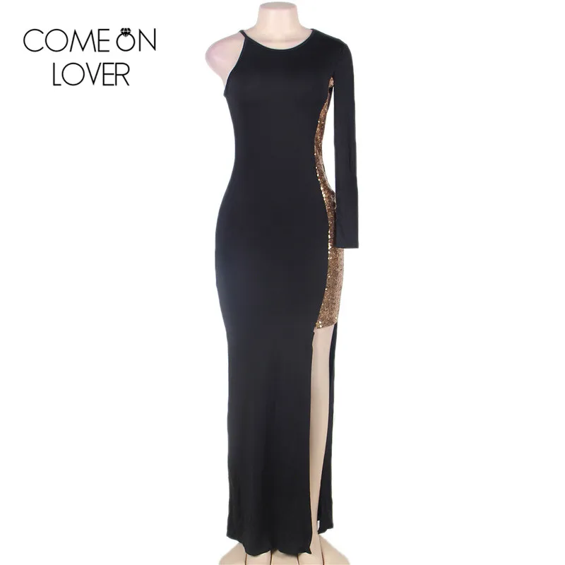 RL70099 Comeonlover Новая мода уникальное на одно плечо с длинным рукавом вечернее