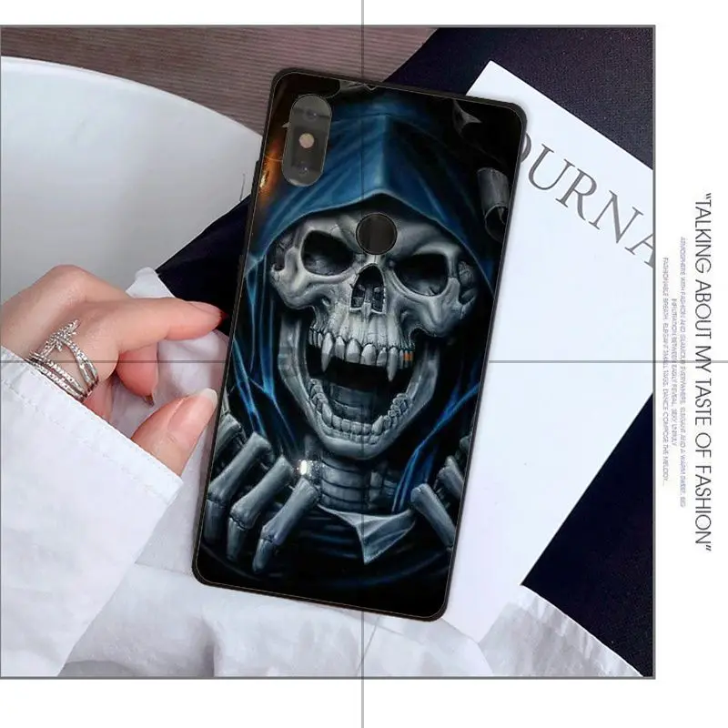 Babaite Grim Reaper Skull Skeleton Custom Photo Soft Phone Case for Redmi 5 plus Note 4 4X Xiaomi MI 6 8 8SE Mobile Cover | Мобильные
