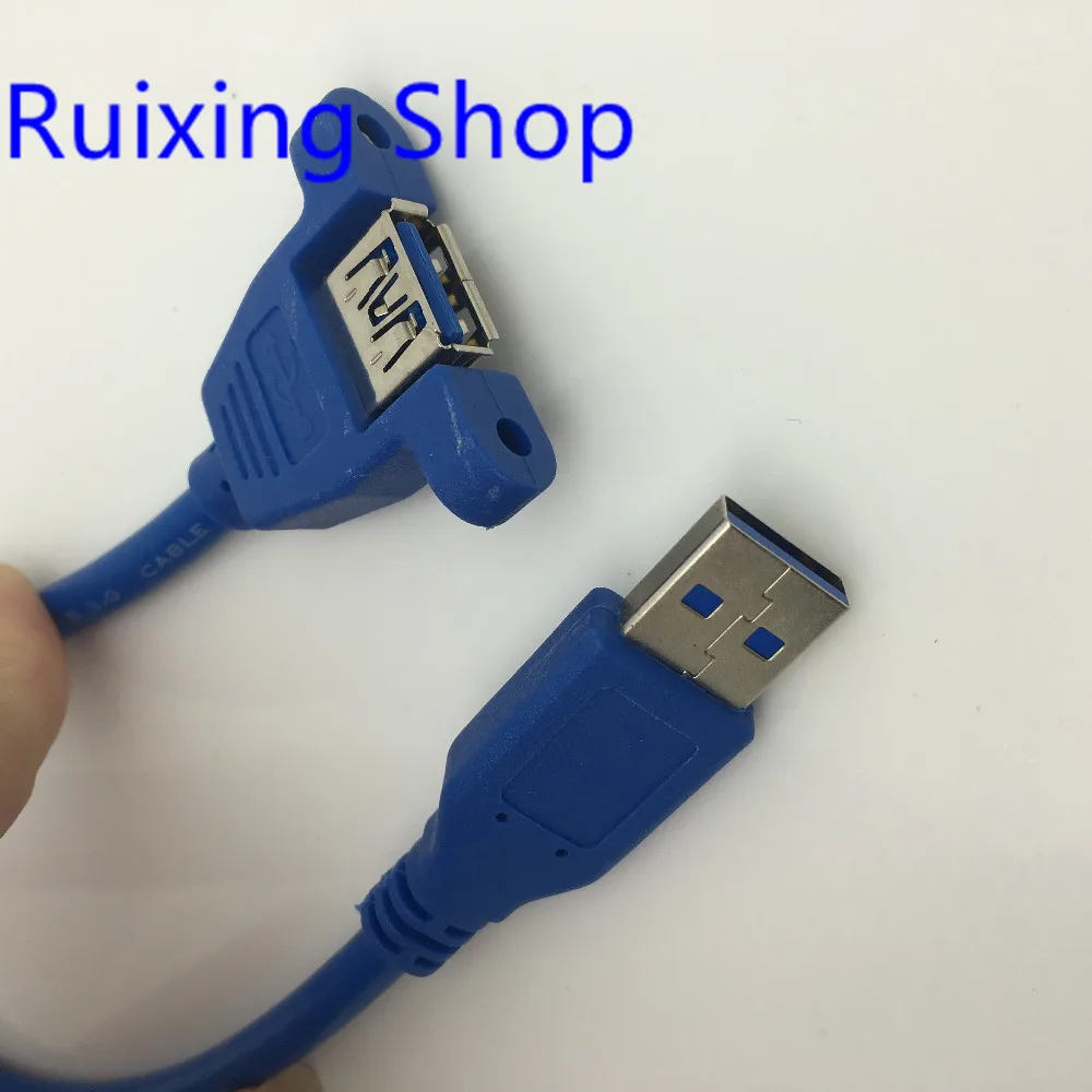 USB 3.0 мужчин и женщин удлинитель с Панель винта крепления отверстие замка разъем
