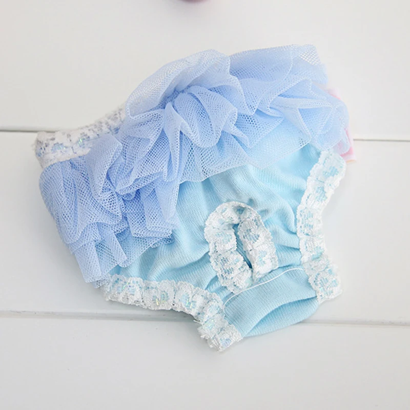 Симпатичные трусики для собак Многослойные брюки из сетчатой пряжи