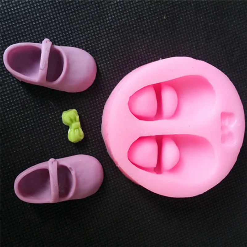 ANGRLY Бант Детская обувь силиконовая форма для торта Форма шоколада Сделай Сам