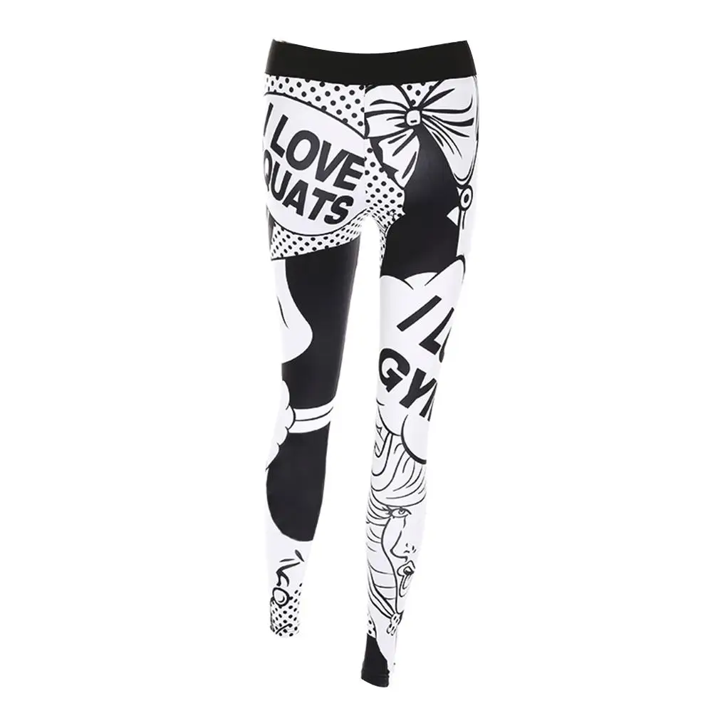 

Letter Printing Contrasted Color Fitness Yoga Sports Leggings Sports Tights Mesh Yoga Leggings Running Pants For Women