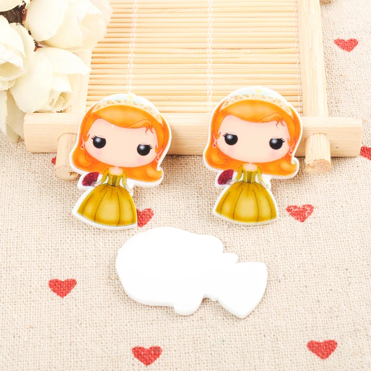 Каваи мультяшная принцесса янтарная статуэтка праздничные украшения поделки с