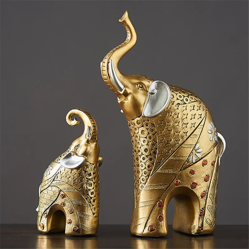 Lucky Feng Shui элегантная статуя хобот слона приносят удачу и благосостояние
