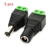 5pcs female 5 pcs male dc connector 2 15 5mm power jack adapter plug cable connector for 352850505730 led strip light