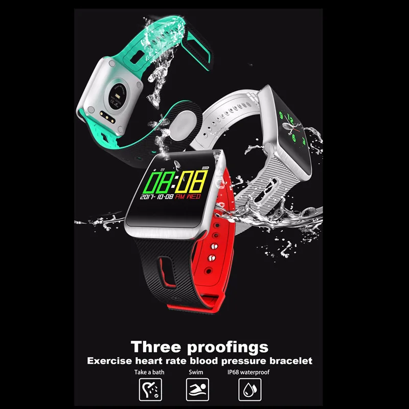 2018 TF1 Bluetooth 4.0 Smart Watch for iOS / Android Phones Nordic 52832 Chip IP68 Waterproof Heart Rate Blood Pressure | Электроника