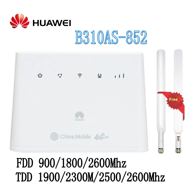 Разблокированный Huawei B310As 852 LTE FDD 900/1800/2600Mhz TDD 1900/2300 M/2500/2600 Mhz мобильный беспроводной