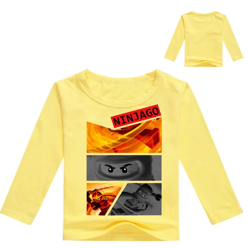 Лидер продаж, Детские Весенние футболки с рисунком Ninjago Kai одежда с героями мультфильмов для мальчиков хлопковые футболки для девочек, топы, детский осенний костюм, футболки - Цвет: style 3