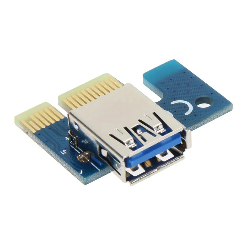 USB 3.0 для Bitcoin Miner pci-e riser PCI Express Extender Riser Card 1x к 16x адаптер с SATA 15 pin-4pin мощность кабель