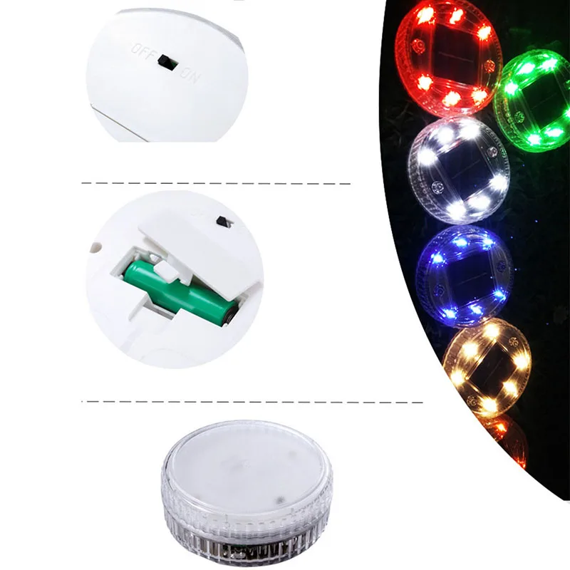 Solar Underground Lights Waterproof Pond Water Drift Decorative Light outdoor Garden lamp 6 LED Energysaving Compressive | Лампы и