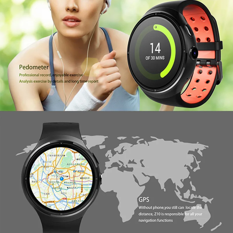 Promotion Z10 Android 5.1 Smart Watches MTK6580 OS 1GB/16GB Phone Support SIM Card GPS Wifi 3G Clock PK KW88 Smartwatch H | Электроника