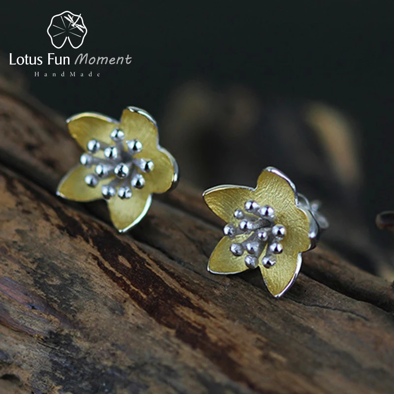 Женские серьги гвоздики в винтажном стиле Lotus Fun Moment Настоящее серебро 925 пробы