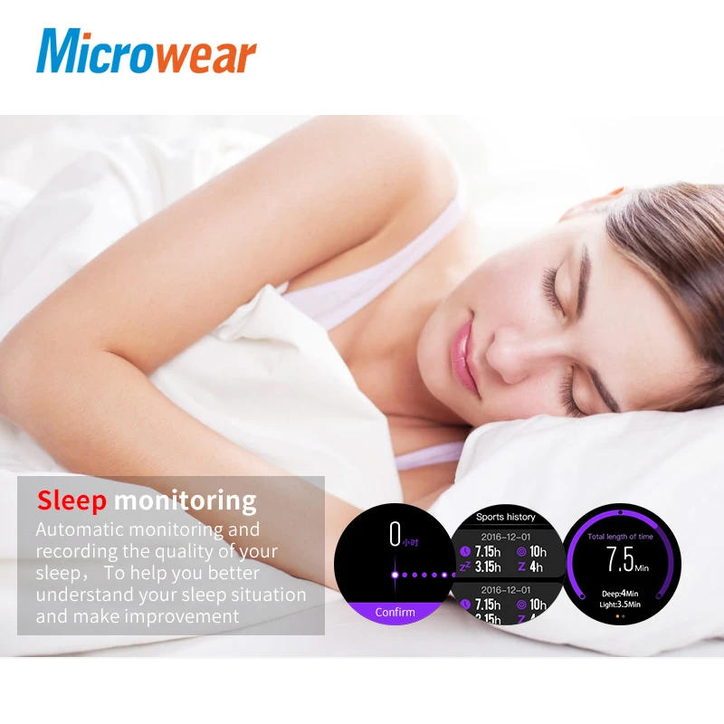 Microwear L1 профессиональные спортивные Смарт часы четырехъядерный MTK2503 2G Wifi BT вызов