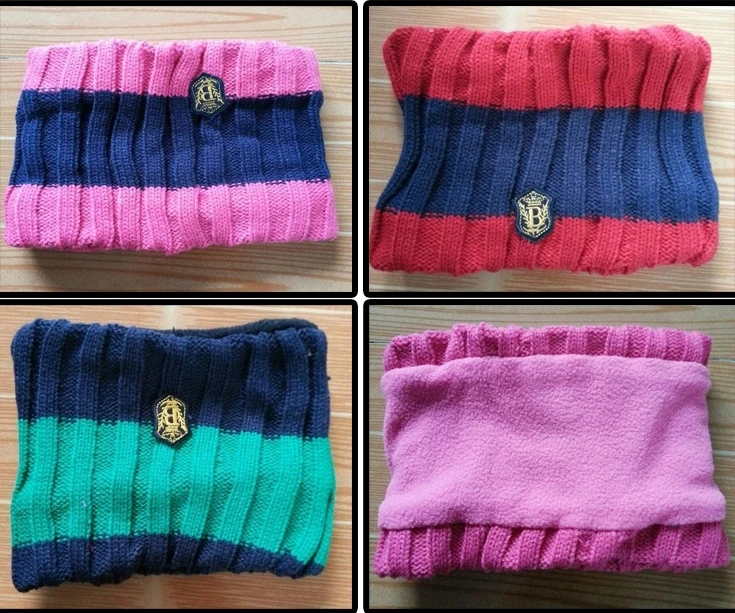 Детский шарф из хлопка и шерсти сезон осень-зима теплые вязаные шарфы с круглым