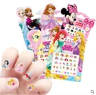 Наклейка для ногтей холодная принцесса, Детские Мультяшные украшения для макияжа для девочек и малышей, игрушка для дизайна ногтей, водостойкая наклейка Диснея