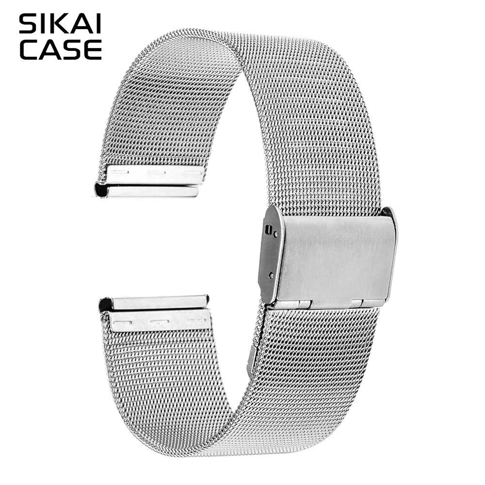 SIKAI 20 мм Универсальные ремешки для часов из нержавеющей стали для Huami Xiaomi Amazfit Bip Lite, Молодежные часы, браслеты