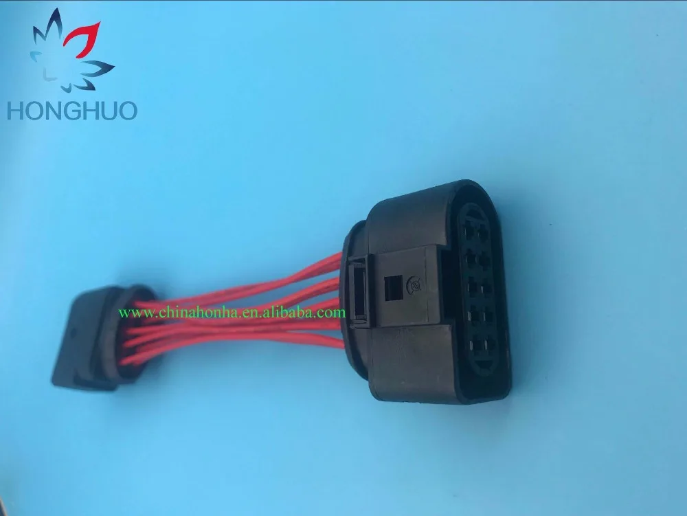 10-контактный штекер и гнездо фары разъем фары с отверстием 1J0973835 1J0973735 10-контактный штекер и гнездо фары разъем фары с отверстием 1J0973835 1J0973735