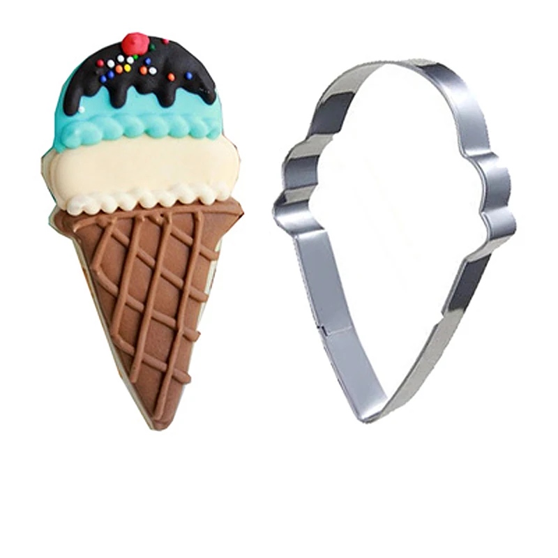 Форма в форме мороженого для печенья резак инструмент выпечки сталь резки