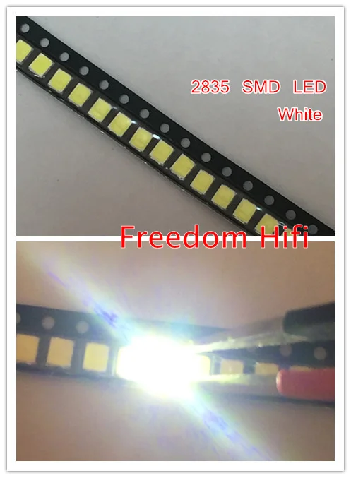 3000 шт. 0 5 Вт SMD/SMT PLCC 2 2835 белый 150 мА 50 65лм 6000 6500 к диоды высокой мощности