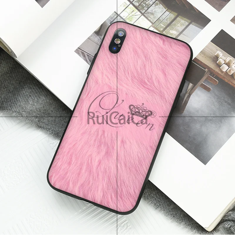 Мягкий чехол для телефона Ruicaica Love Queen and princess на заказ Apple iPhone 8 7 6 6S Plus X XS MAX 5 5S SE XR |