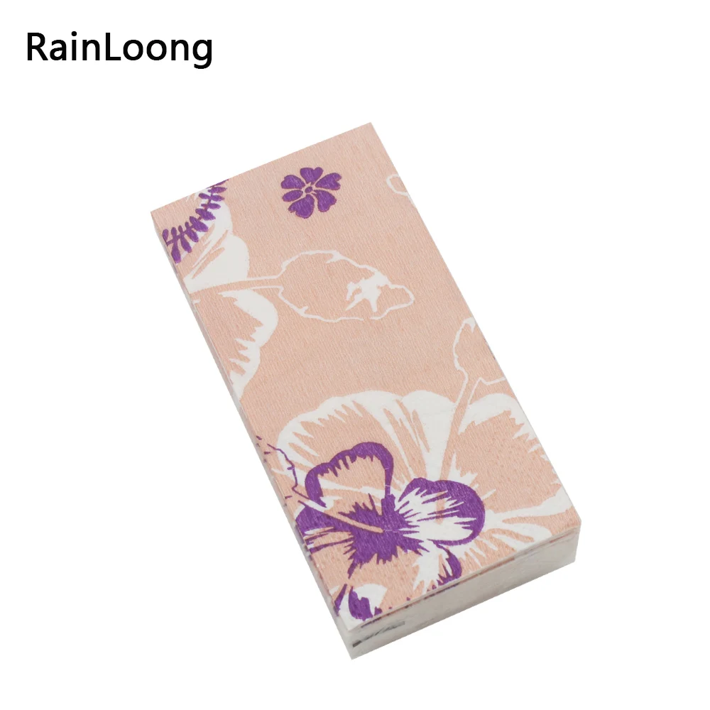 [RainLoong] карманные салфетки с цветочным принтом для украшения личная гигиена 21*21 см
