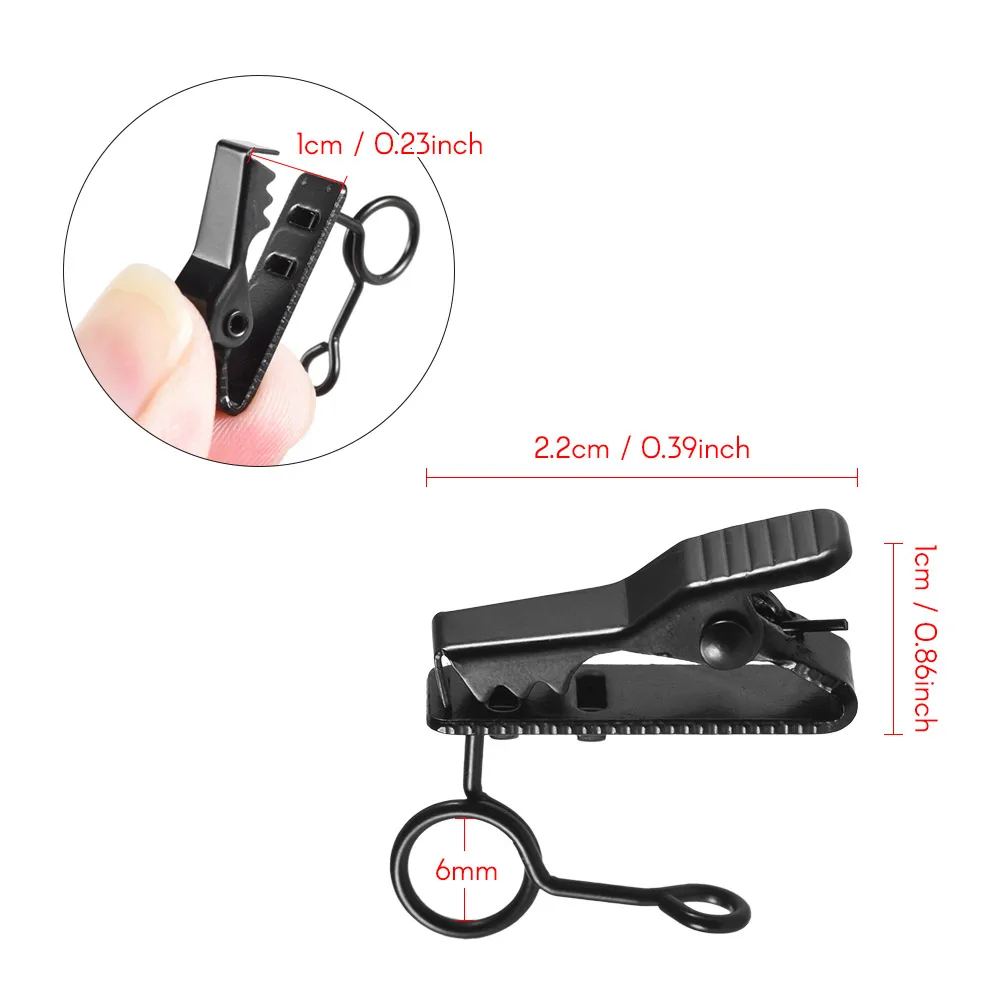 Andoer EY-J04A 5 шт. 10 мм/6 мм проводной отворот микрофон зажим для галстука | Электроника