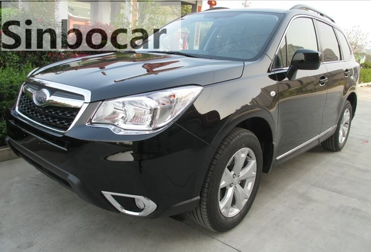 ABS Хром Передняя противотуманная фара накладка 2 шт для Subaru Forester 2013 2016 Бесплатная