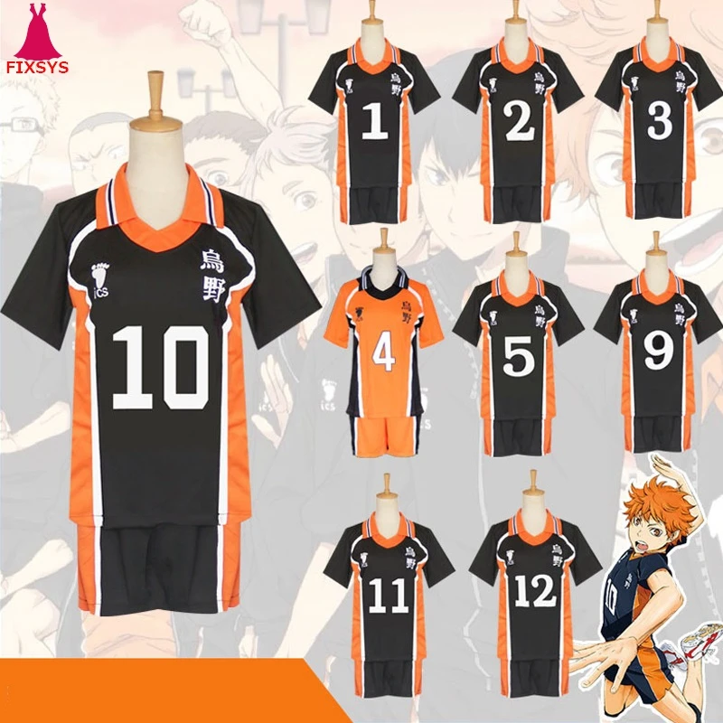 

Hot Anime Haikyuu Cosplay Costume Karasuno High School Volleyball Club Hinata Syouyou Kageyama Tobio Sportswear Jerseys Uniform