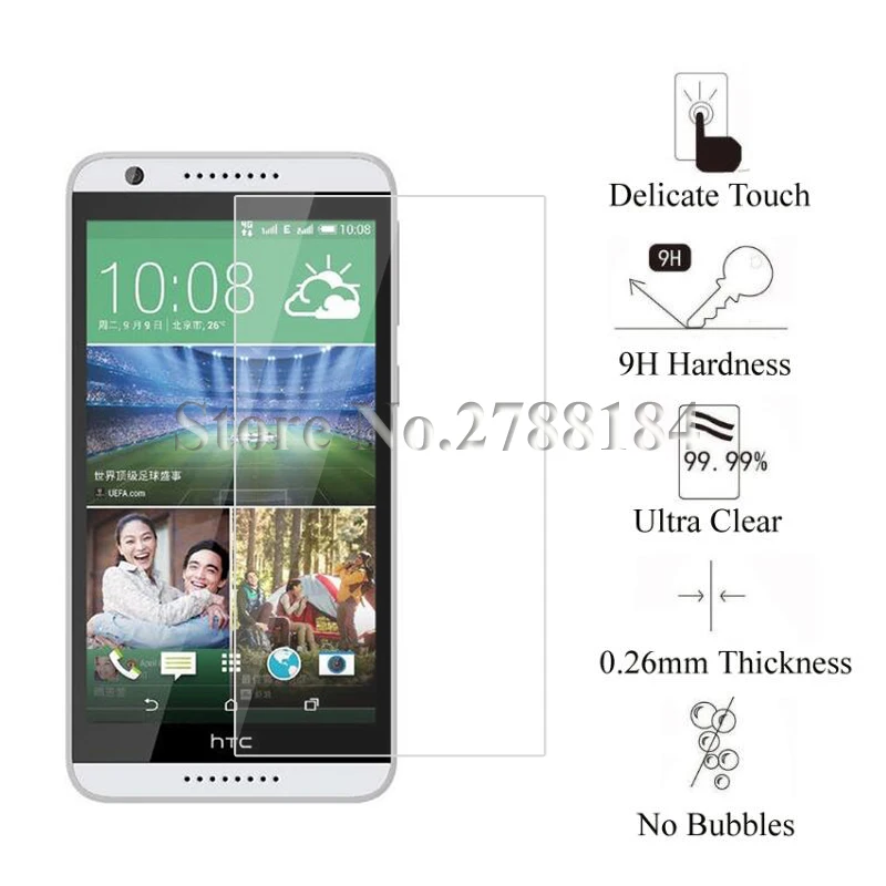 2 шт закаленное стекло для htc Desire 820 820s 820q 820mu защитная пленка, стекло для htc 820