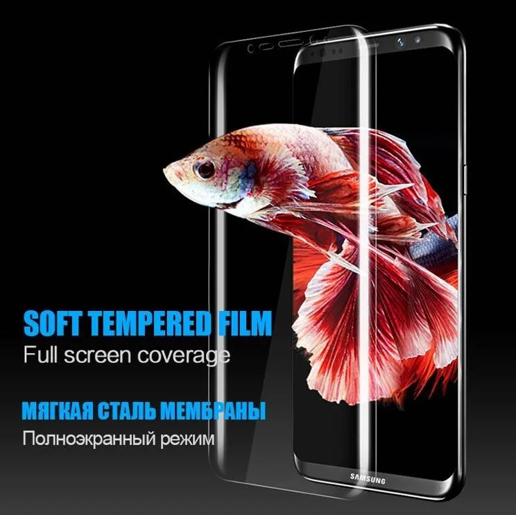 Полное покрытие нано защитная пленка для Samsung Galaxy S8 Plus Note 8 S6 S7 Edge (не закаленное
