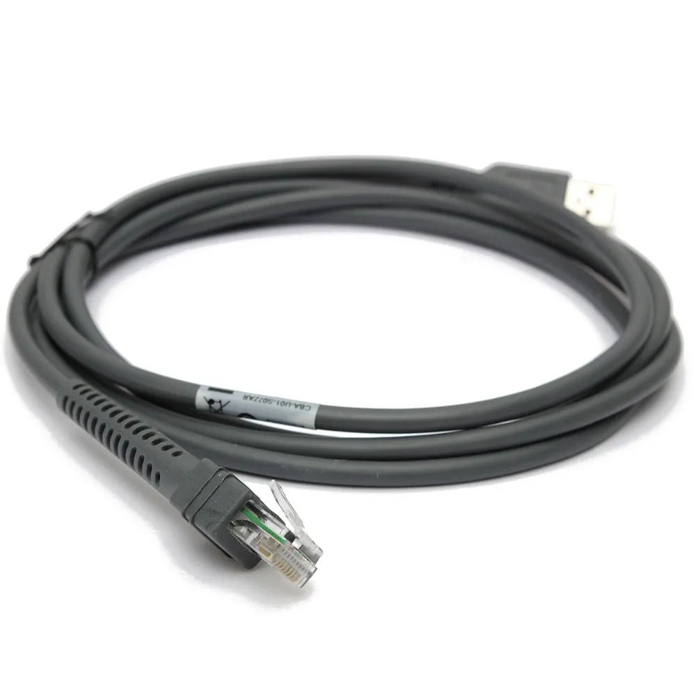 USB кабель 7 футов 2 м для сканера штрих кодов символов LS1203 LS2208 LS4208 и т. д.|cable 2m|cable for