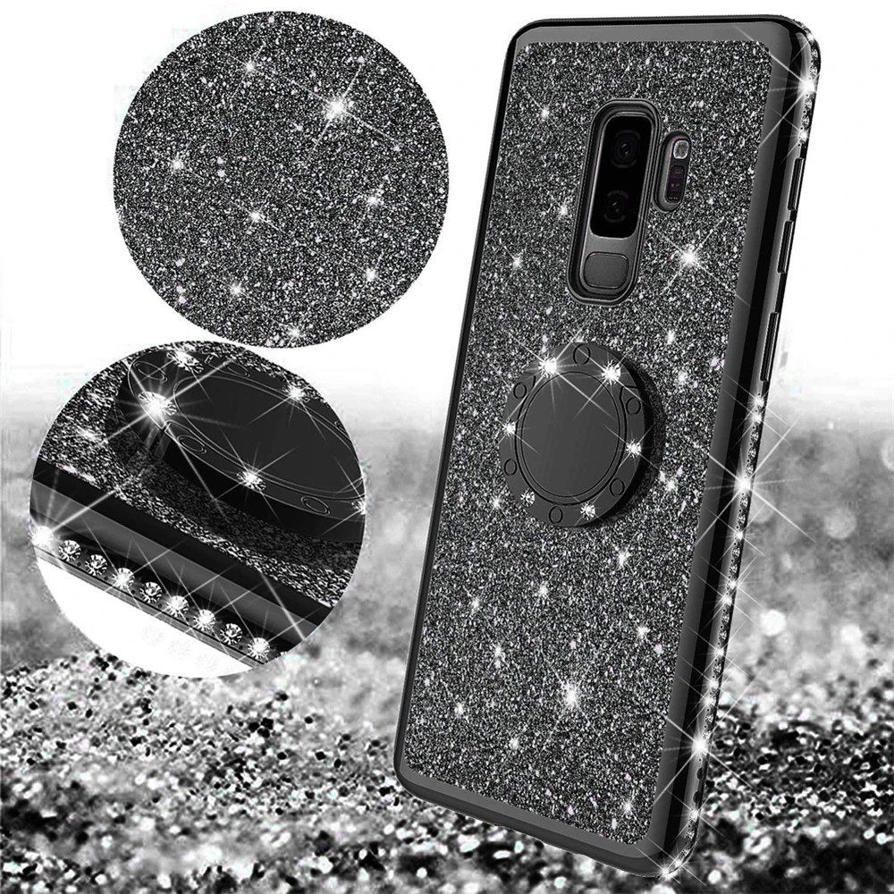 For Samsung Galaxy S10 S9 S8 Plus S10e Soft TPU Rhinestone case Luxury Plating Bling Diamond Silicone Back Cover Note 8 9 |