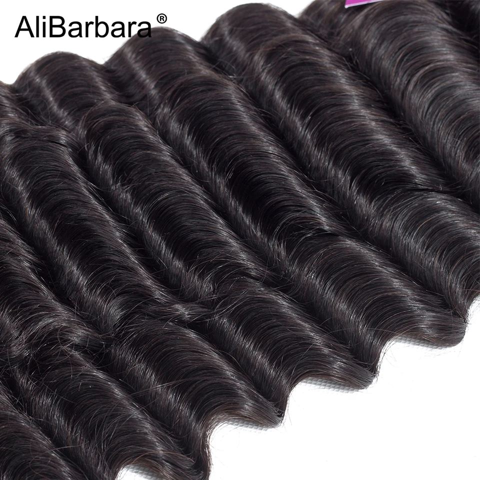 Волосы AliBarbara малазийские свободные глубокие волосы 4 пряди 100% натуральные Remy 8 28