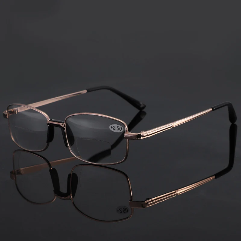 Мужские бифокальные очки для чтения с металлической оправой защита от Голубых