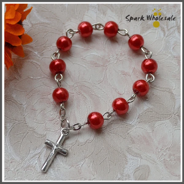 25 шт./лот католическая красная стеклянная жемчужина имитация пальцев