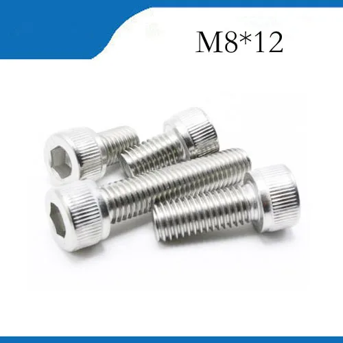 Бесплатная доставка M8 * 12 10 шт. 304 хороший винт с шестигранной головкой из